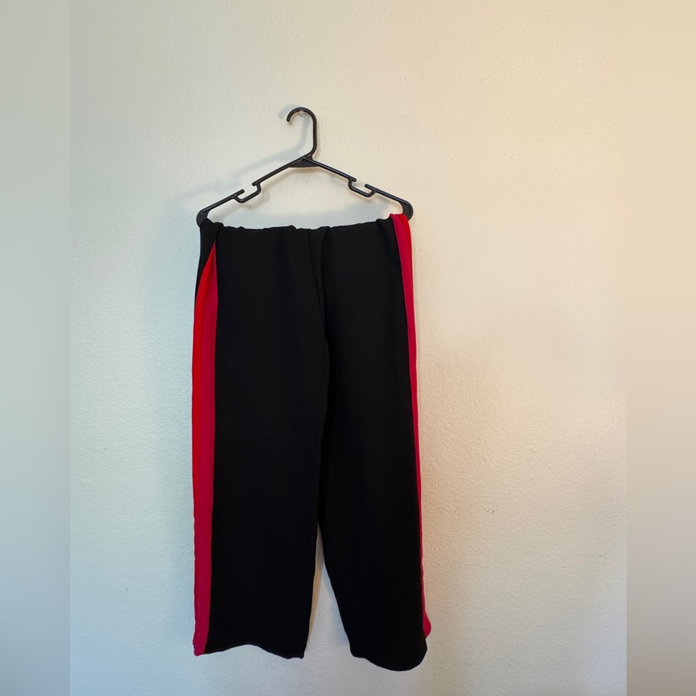Zara Black pants with Red Accents